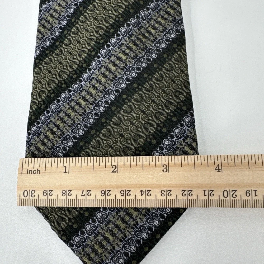Kolte Italy Vintage Necktie New Mens 100% Silk Tie Green Modern Design 57